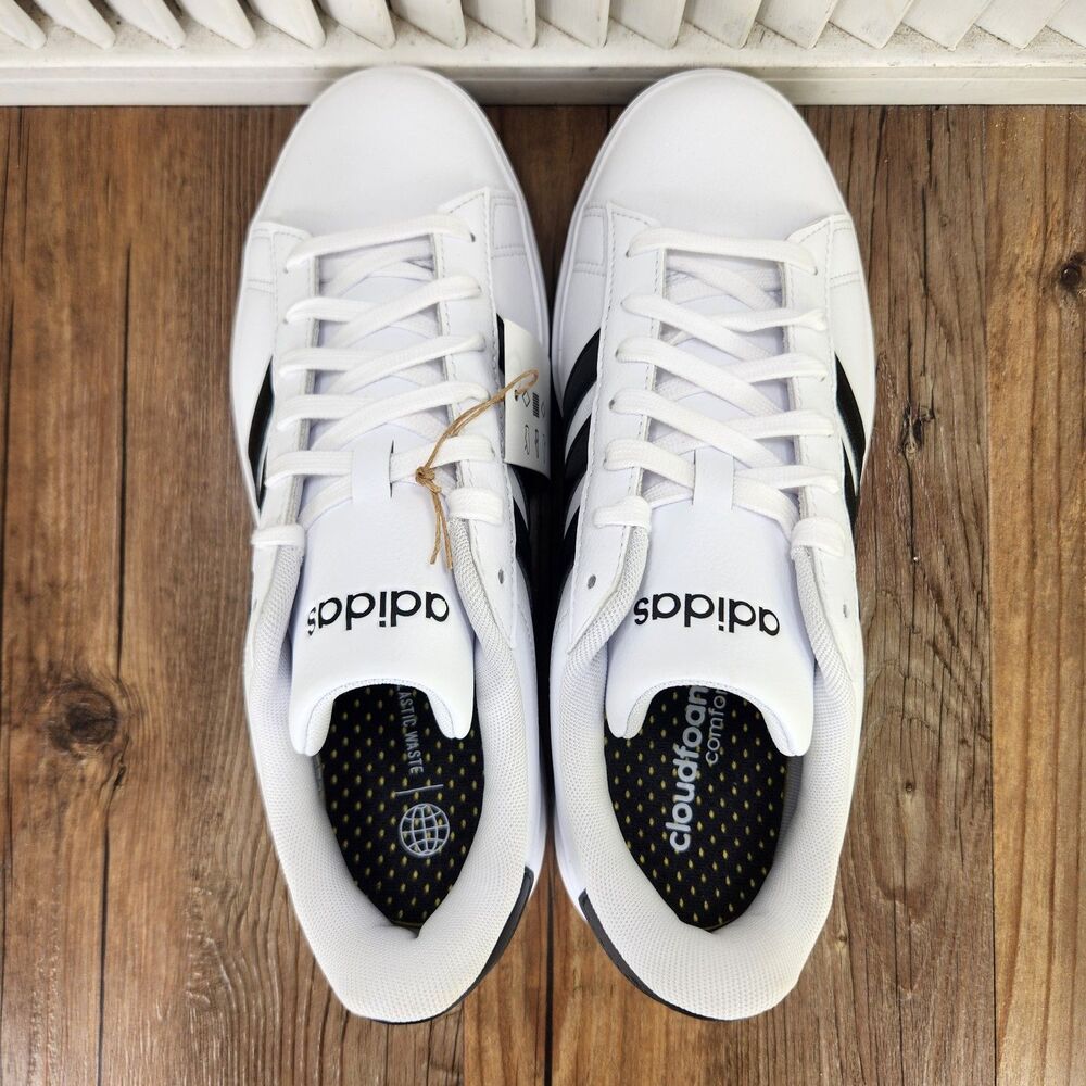 Adidas Grand Court 2.0 Sneakers Womens Sz 8.5 White Leather Tennis Shoes GW9214 - Picture 6 of 13